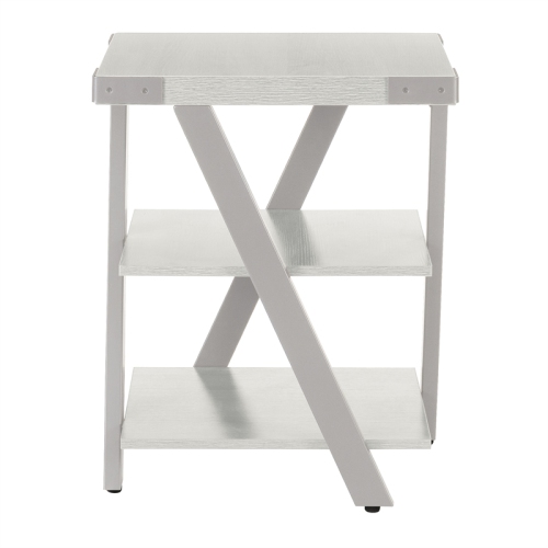 Mirella End Table in White Ash
