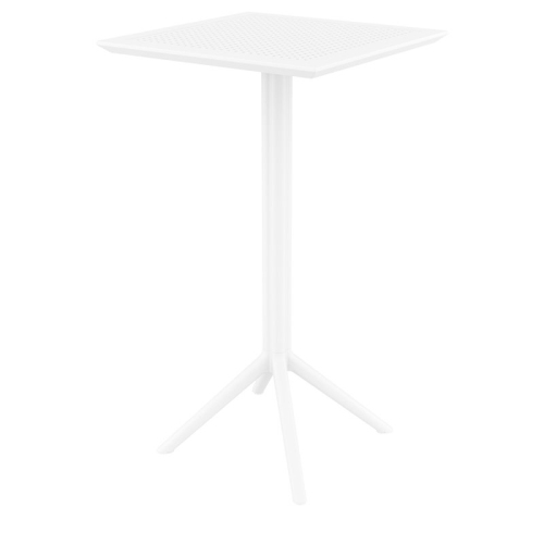 COMPAMIA Sky 24 Inch Square Folding Bar Table In White Finish