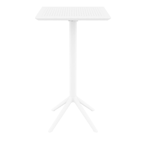 Sky 24 inch Square Folding Bar Table in White finish