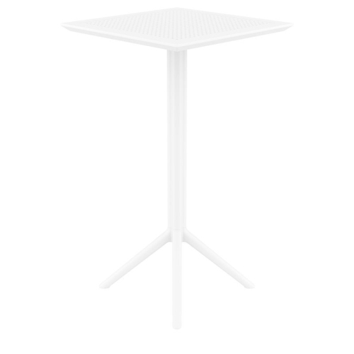 Sky 24 inch Square Folding Bar Table in White finish
