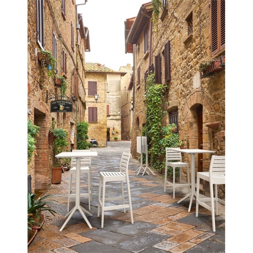 Sky 24 inch Square Folding Bar Table in White finish