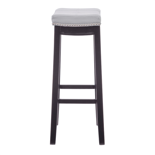 Linon Claridge 32" Wood Bar Stool in Gray