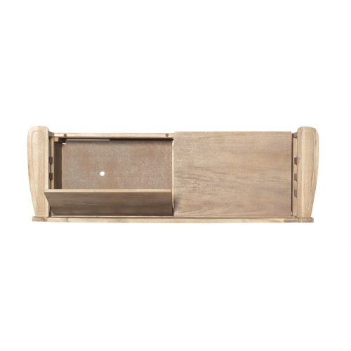 Linon Lottie Entryway Storage Bench in Washed Natural