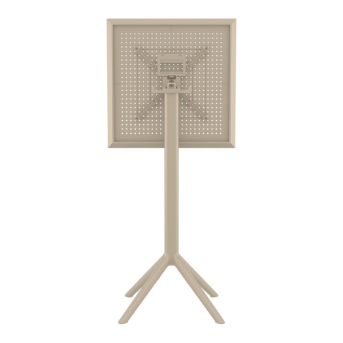 Sky 24 inch Square Folding Bar Table in Taupe finish