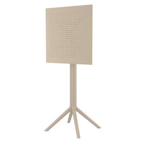Sky 24 inch Square Folding Bar Table in Taupe finish