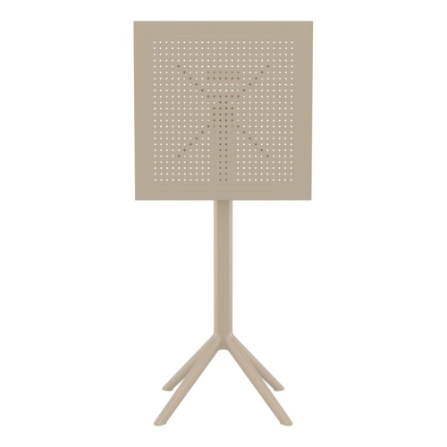 Sky 24 inch Square Folding Bar Table in Taupe finish