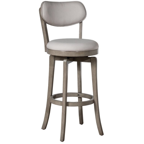 Hillsdale Sloan 43.5" Wood Contemporary Bar Stool in Gray Finish