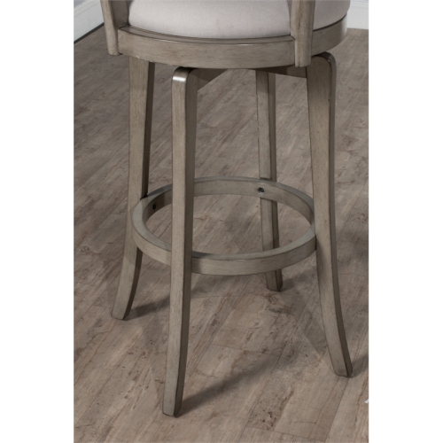 Hillsdale Sloan 43.5" Wood Contemporary Bar Stool in Gray Finish