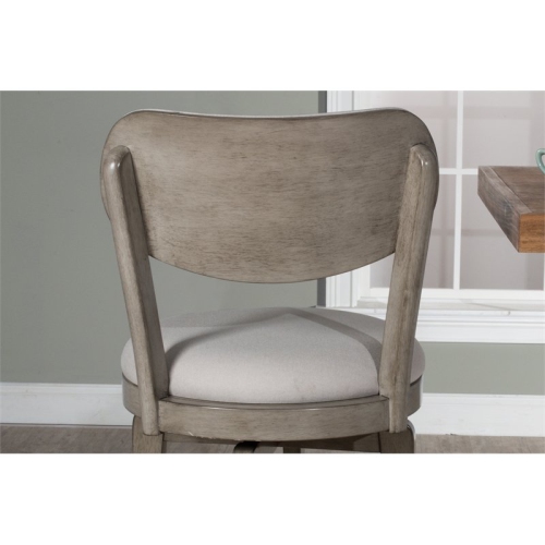 Hillsdale Sloan 43.5" Wood Contemporary Bar Stool in Gray Finish