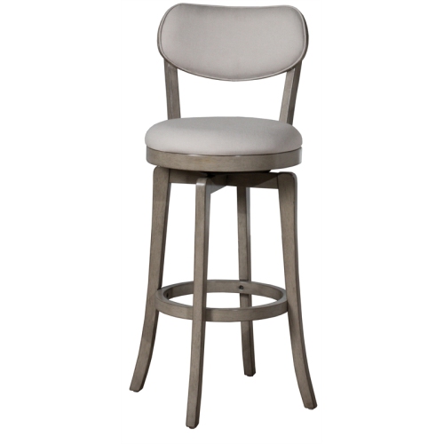 Hillsdale Sloan 43.5" Wood Contemporary Bar Stool in Gray Finish