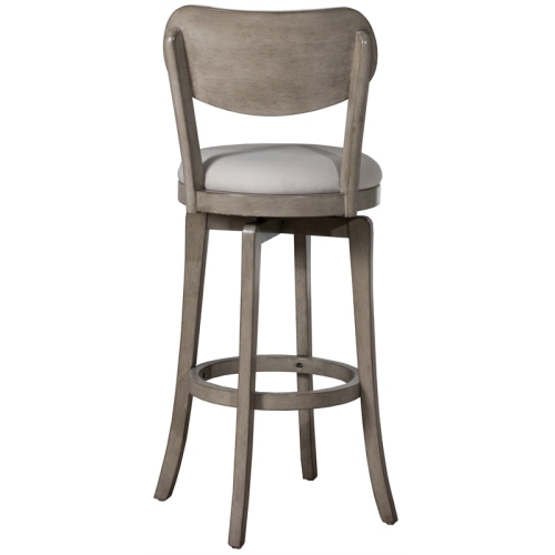 Hillsdale Sloan 43.5" Wood Contemporary Bar Stool in Gray Finish