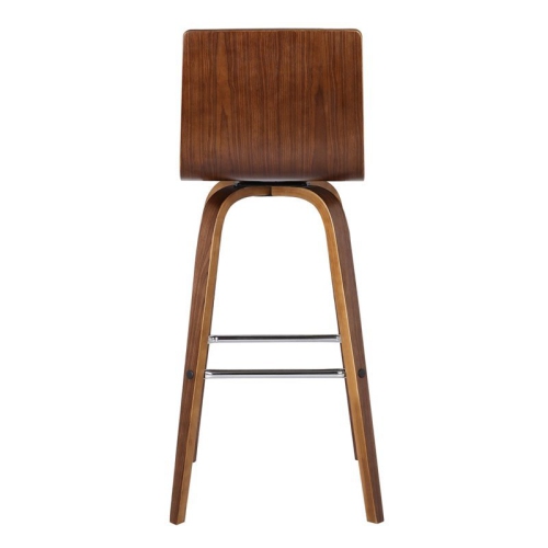 Hawthorne Collections 26" Modern Wood/Faux Leather Counter Stool in Brown