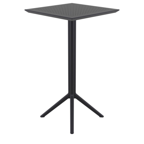 Sky 24 inch Square Folding Bar Table in Black finish