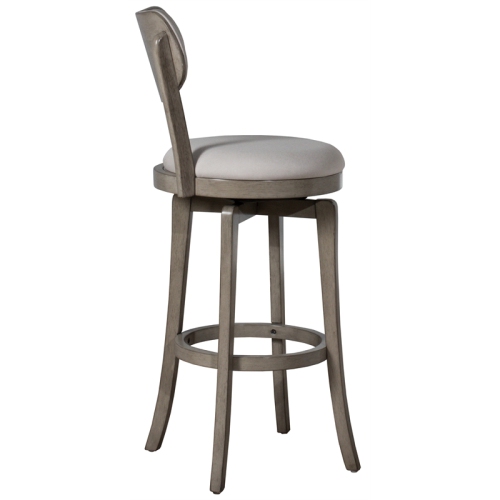 Hillsdale Sloan 38.25" Wood Contemporary Counter Stool in Aged Gray/Fog Gray