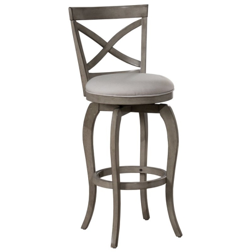 Hillsdale Ellendale 39" Fabric Contemporary Counter Stool in Gray