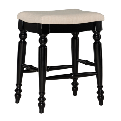 Linon Marino 25" Wood Backless Counter Stool in Black