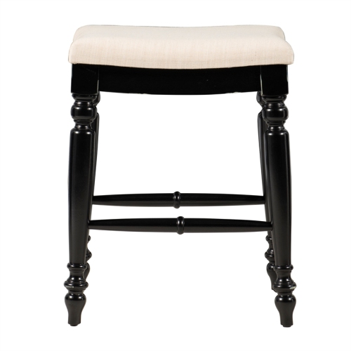 Linon Marino 25" Wood Backless Counter Stool in Black
