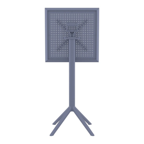 Sky 24 inch Square Folding Bar Table in Dark Gray finish