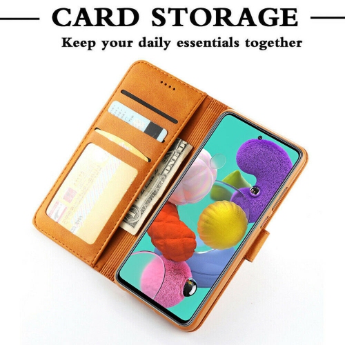 Samsung Galaxy A71 Gose Gold SupRShield Wallet Leather Card Holder Flip Protective Shockproof Magnetic Case Cover