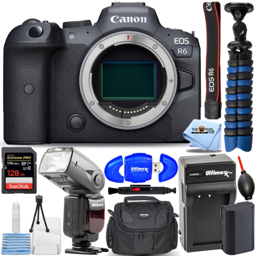 Canon EOS R6 Mirrorless Digital Camera (Body Only) 12PC Accessory