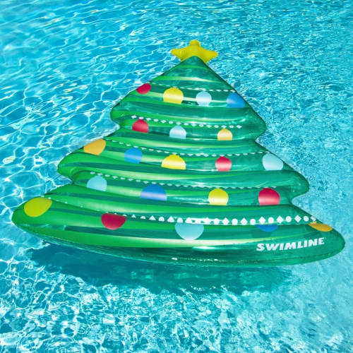 70" Christmas Tree Inflatable Pool Mattress Raft