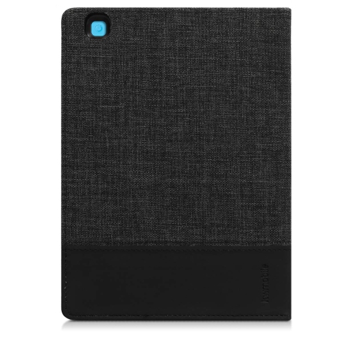 kwmobile Case Compatible with Kobo Aura ONE - PU Leather and Canvas e-Reader Cover - Anthracite/Black
