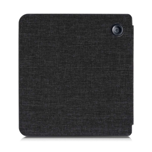 kwmobile Origami Case Compatible with Kobo Libra H2O - Slim Fabric Cover - Dark Grey