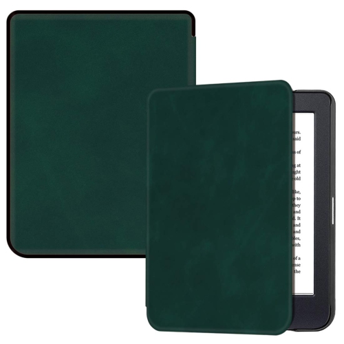 Slim Case for Kobo Clara HD - Premium PU Leather Book Folio Protective Cover with Auto Sleep & Wake (Dark Green)