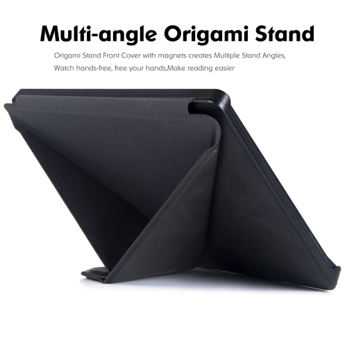 BOZHUORUI Kobo Libra 2 eReader Case - Premium PU Leather Origami Stand Protective Cover with Aut