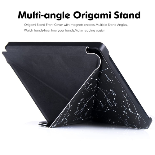 BOZHUORUI Kobo Libra 2 eReader Case - Premium PU Leather Origami Stand Protective Cover with Aut