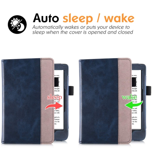BOZHUORUI Stand Case for Kobo Clara HD eReader - Premium PU Leather Protective Sleeve Cover with