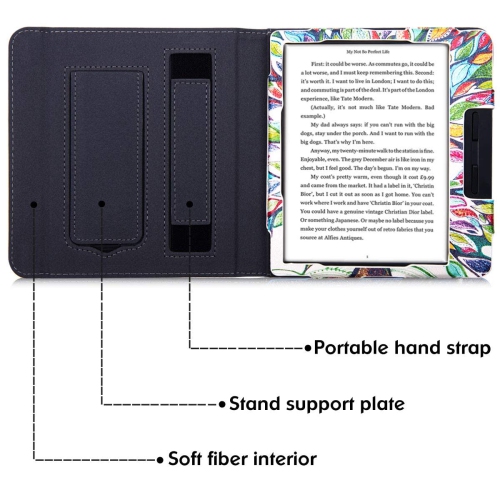 BOZHUORUI Stand Case for Kobo Libra H2O e-Books Readers - Premium PU Leather Protective Cover with