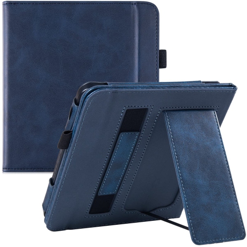 BOZHUORUI Kobo Libra 2 eReader Case with Stand - Premium PU Leather Cover with Hand Strap and Au
