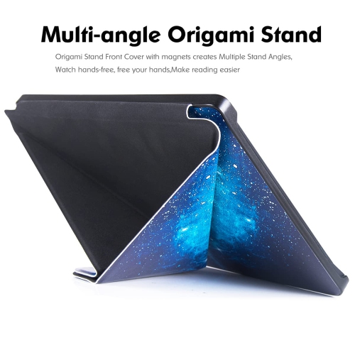 BOZHUORUI Kobo Libra 2 eReader Case - Premium PU Leather Origami Stand Protective Cover with Auto Wake/Sleep