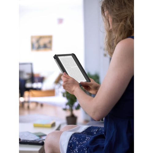 MoKo – Étui folio pour liseuse Libra 2 de Kobo, 7 po, sorti en 2021, étui à rabat avec support et magnétique à angles multiples, Origami