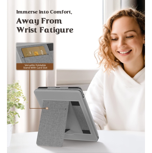 MoKo Case for 6.8" Kindle Paperwhite and Kindle Paperwhite Signature Edition, Slim PU Shell Cover Cas