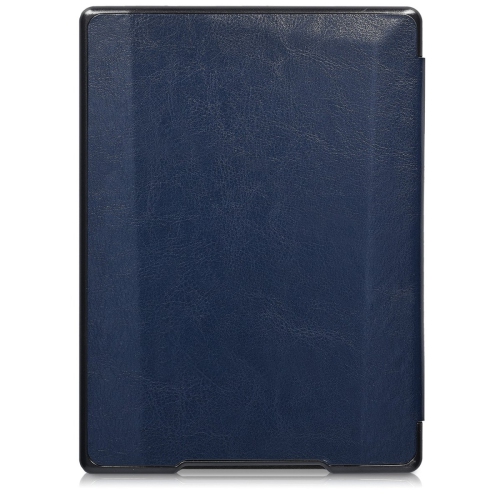 Étui de kwmobile compatible avec l'aura H2O Edition 1 de Kobo - couvercle pour liseuse avec fermeture magnétique - Bleu foncé