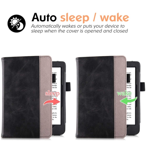 BOZHUORUI Stand Case for Kobo Clara HD eReader - Premium PU Leather Protective Sleeve Cover with