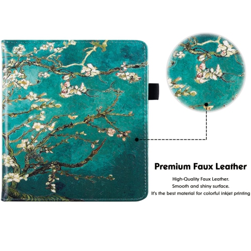 BOZHUORUI Kobo Libra 2 eReader Case with Stand - Premium PU Leather Cover with Hand Strap and Au