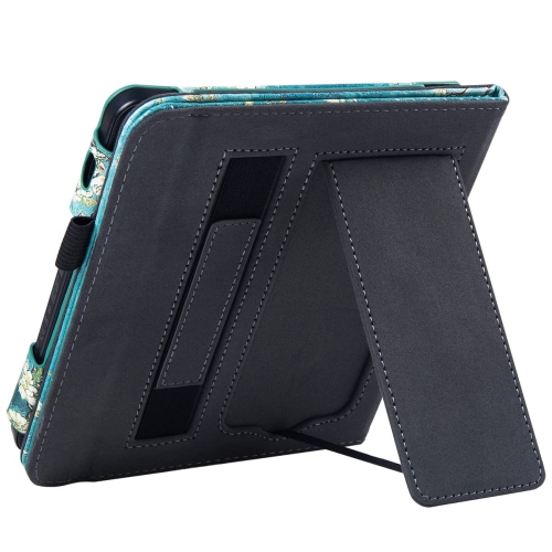 BOZHUORUI Kobo Libra 2 eReader Case with Stand - Premium PU Leather Cover with Hand Strap and Au