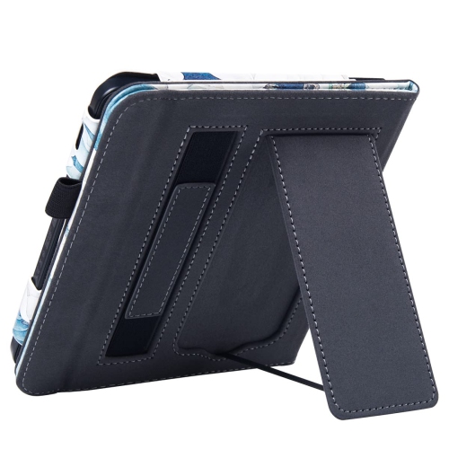 BOZHUORUI Kobo Libra 2 eReader Case with Stand - Premium PU Leather Cover with Hand Strap and Au