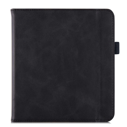 Kobo Libra 2 Case with Stand - Premium PU Leather Bookcover with Hand Strap and Auto Sleep/Wake (Rock Black)