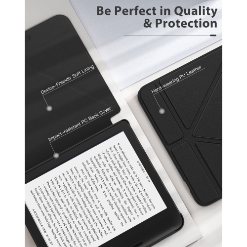 MoKo Folio Case for Kobo Libra 2 E-Reader 7 inch 2021 Released, Origami Standing Shell Cover Case with Multi Angle Magnetic