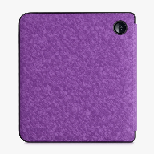 Étui kwMobile compatible avec la Libra 2 de Kobo - Étui folio en cuir de polyuréthane pour liseuse de style livre - Violet