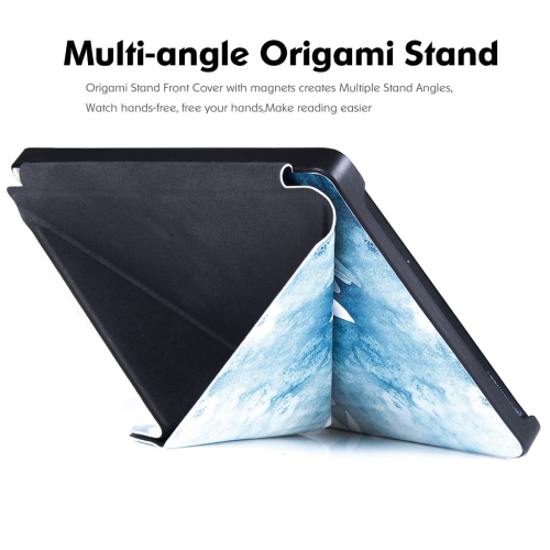Kobo Libra 2 Case - Premium PU Leather Origami Stand Protective Cover with Auto Wake/Sleep (Magnolia)