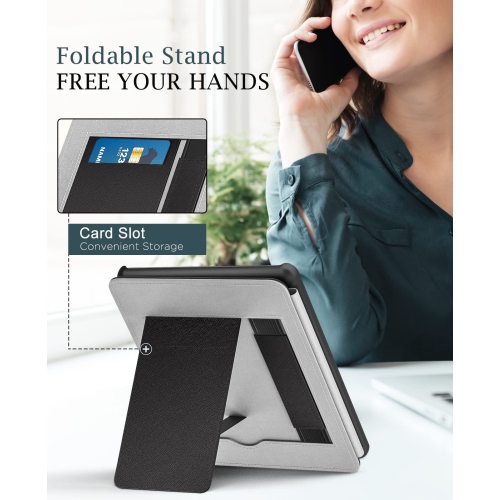 MoKo Case for 6.8" Kindle Paperwhite and Kindle Paperwhite Signature Edition, Lightweight PU Leather