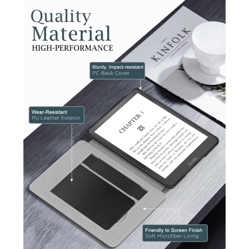 MoKo Case for 6.8" Kindle Paperwhite and Kindle Paperwhite Signature Edition, Lightweight PU Leather