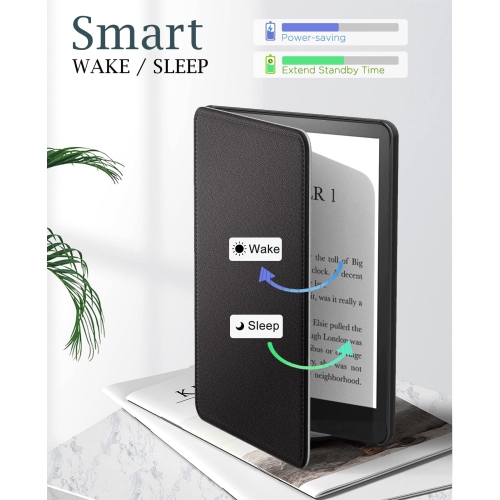 MoKo Case for 6.8" Kindle Paperwhite and Kindle Paperwhite Signature Edition, Lightweight PU Leather