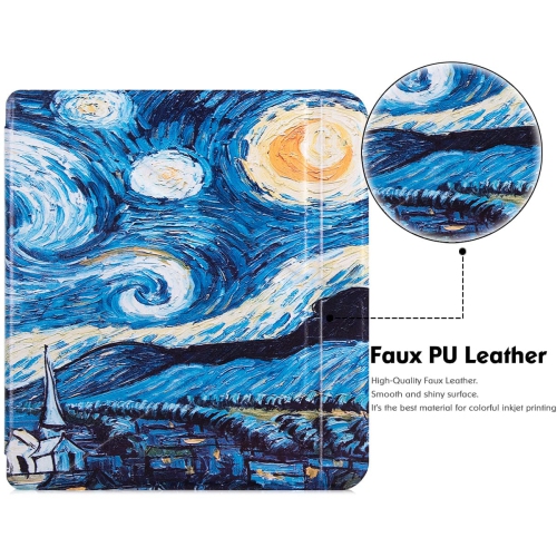 BOZHUORUI Kobo Libra 2 eReader Case - Premium PU Leather Origami Stand Protective Cover with Aut