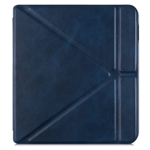 BOZHUORUI Kobo Libra 2 eReader Case - Premium PU Leather Origami Stand Protective Cover with Aut